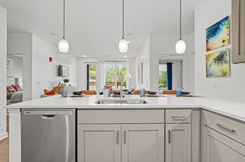 Sleek quartz countertops